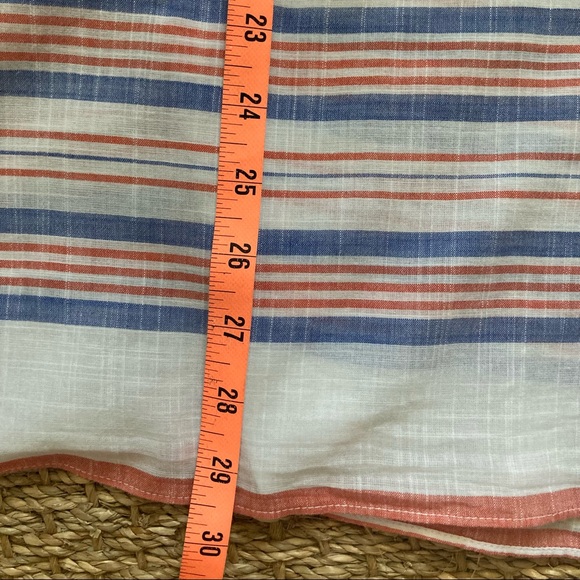 MICHAEL Michael Kors Beaded Tunic, White w/ Red & Blue Strip… - Picture 8 of 12